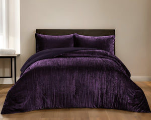 HomeRoots Beige Down Comforter Set - Lightweight, Breathable, and Washable for Year-Round Comfort and Style Purple, Full/Queen Full/Queen 528949