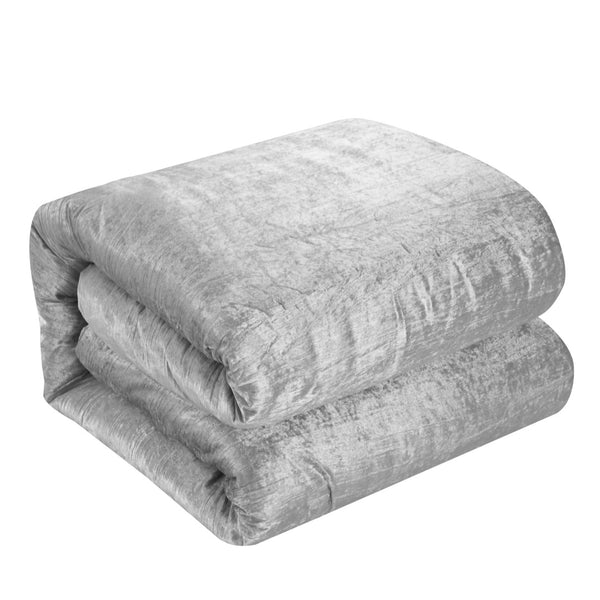 HomeRoots Beige Down Comforter Set - Lightweight, Breathable, and Washable for Year-Round Comfort and Style Silver, Full/Queen Full/Queen 528951