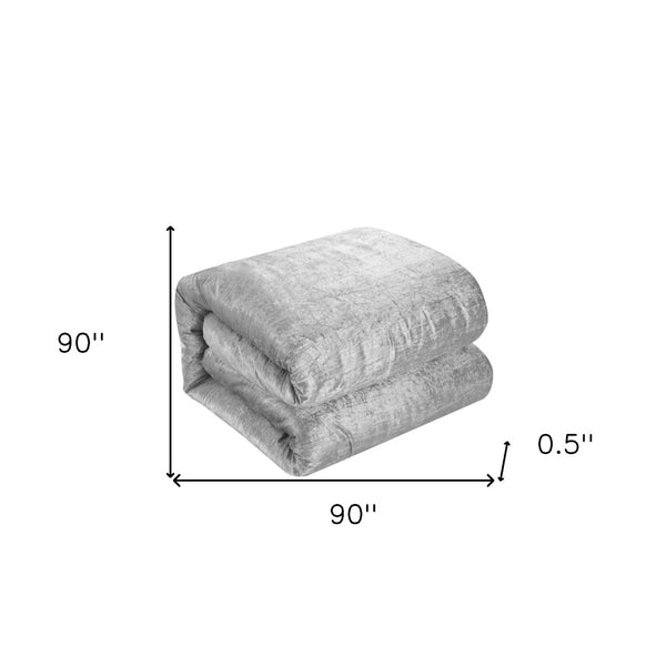 HomeRoots Beige Down Comforter Set - Lightweight, Breathable, and Washable for Year-Round Comfort and Style Silver, Full/Queen Full/Queen 528951