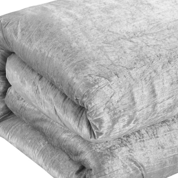 HomeRoots Beige Down Comforter Set - Lightweight, Breathable, and Washable for Year-Round Comfort and Style Silver, Full/Queen Full/Queen 528951