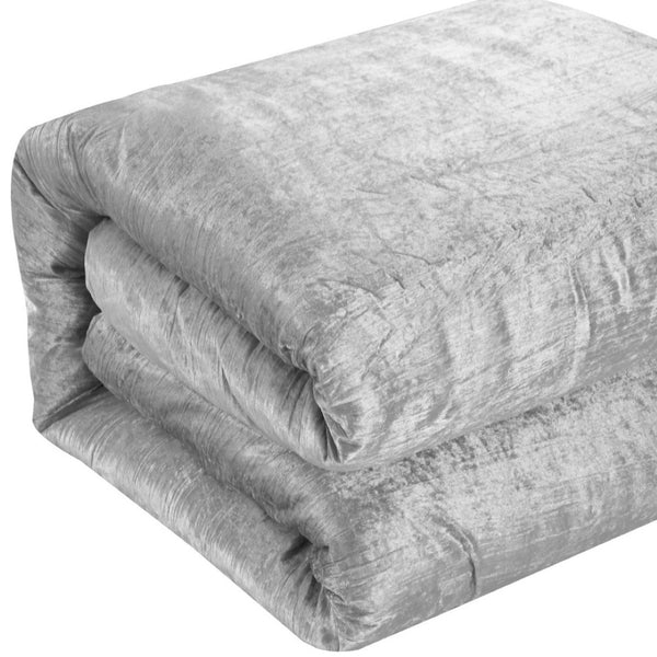 HomeRoots Beige Down Comforter Set - Lightweight, Breathable, and Washable for Year-Round Comfort and Style Silver, Full/Queen Full/Queen 528951