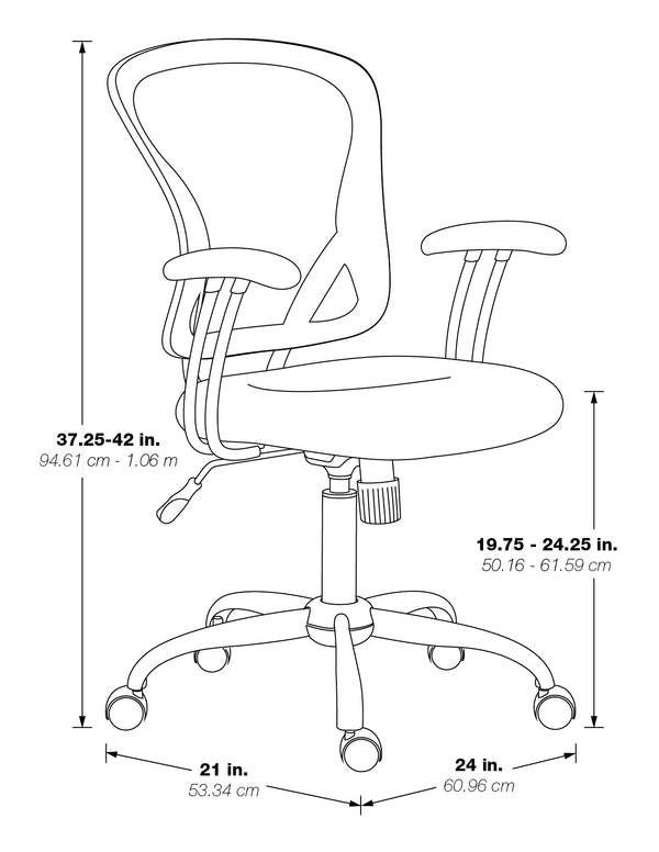 OSP Home Furnishings Gianna Task Chair White