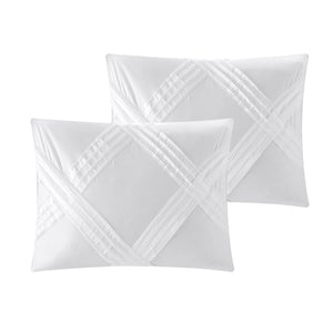 Homeroots White Queen Polyester 180 Thread Count Washable Down Comforter Set White,Full,Queen Polyester 528978