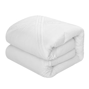 Homeroots White Queen Polyester 180 Thread Count Washable Down Comforter Set White,Full,Queen Polyester 528978