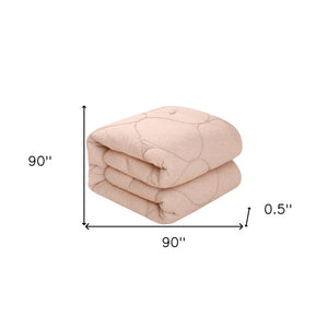 HomeRoots Blush Comforter Set - Luxurious Down Filled Polyester for Year-Round Warmth and Easy Care Blush, Full/Queen Full/Queen 528980