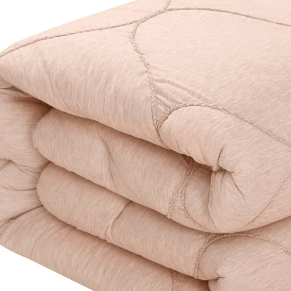 HomeRoots Blush Comforter Set - Luxurious Down Filled Polyester for Year-Round Warmth and Easy Care Blush, Full/Queen Full/Queen 528980