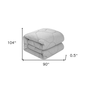 HomeRoots Blush Comforter Set - Luxurious Down Filled Polyester for Year-Round Warmth and Easy Care Grey, King/California King King/California King 528982