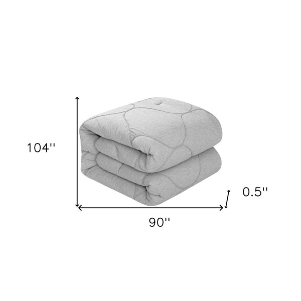 HomeRoots Blush Comforter Set - Luxurious Down Filled Polyester for Year-Round Warmth and Easy Care Grey, King/California King King/California King 528982