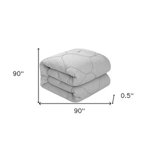 HomeRoots Blush Comforter Set - Luxurious Down Filled Polyester for Year-Round Warmth and Easy Care Grey, Full/Queen Full/Queen 528983