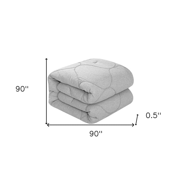 HomeRoots Blush Comforter Set - Luxurious Down Filled Polyester for Year-Round Warmth and Easy Care Grey, Full/Queen Full/Queen 528983