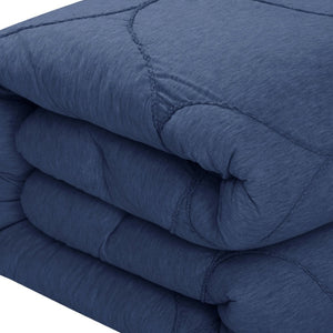 HomeRoots Blush Comforter Set - Luxurious Down Filled Polyester for Year-Round Warmth and Easy Care Navy, King/California King King/California King 528985