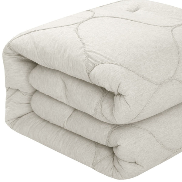 HomeRoots Blush Comforter Set - Luxurious Down Filled Polyester for Year-Round Warmth and Easy Care White, King/California King King/California King 528988