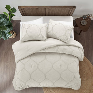 HomeRoots Blush Comforter Set - Luxurious Down Filled Polyester for Year-Round Warmth and Easy Care White, King/California King King/California King 528988