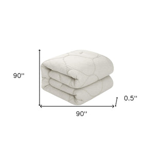 HomeRoots Blush Comforter Set - Luxurious Down Filled Polyester for Year-Round Warmth and Easy Care White, Full/Queen Full/Queen 528989