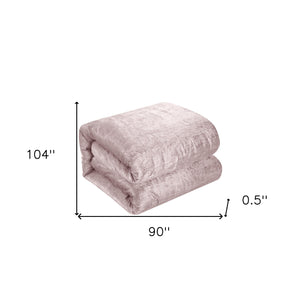 Homeroots Blush King Polyester 180 Thread Count Washable Down Comforter Set Blush,King,California King Velvet 528991