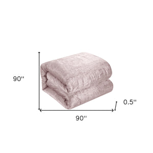 Homeroots Blush Queen Polyester 220 Thread Count Washable Down Comforter Set Blush,Full,Queen Velvet 528992