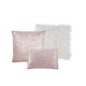 Homeroots Blush Queen Polyester 220 Thread Count Washable Down Comforter Set Blush,Full,Queen Velvet 528992