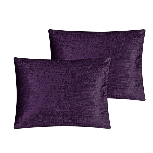 Homeroots Purple Queen Polyester 220 Thread Count Washable Down Comforter Set Purple,Full,Queen Velvet 528996