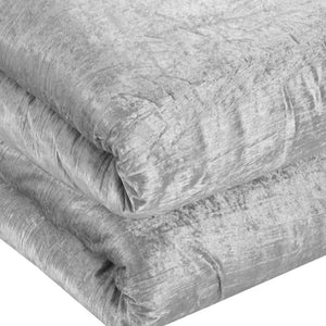 Homeroots Silver Queen Polyester 220 Thread Count Washable Down Comforter Set Silver,Full,Queen Velvet 528998