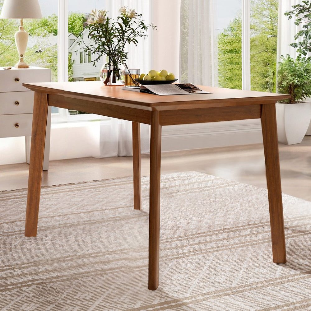 English Elm Mid-century 47" Dining Table with Durable Finish & Rubberwood Legs, Compact Space-Saving Dinette for Home N752P271218D