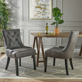 Christopher Knight Home® - Noble House - Hayden Traditional Microfiber Dining Chairs - Set of 2