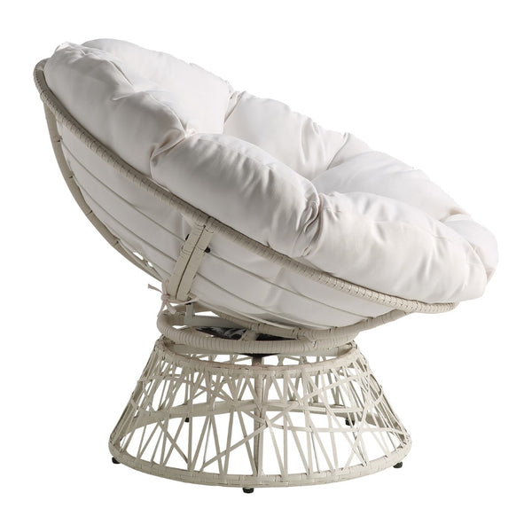 OSP Home Furnishings Papasan Chair White