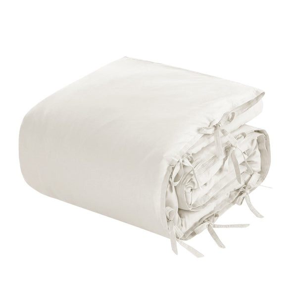 HomeRoots Beige Luxurious Linen Duvet Cover Set - Breathable Comfort, Easy Care & Stylish Modern Design Ivory, King/California King King/California King 529003