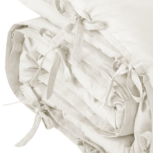 HomeRoots Beige Luxurious Linen Duvet Cover Set - Breathable Comfort, Easy Care & Stylish Modern Design Ivory, Full/Queen Full/Queen 529004