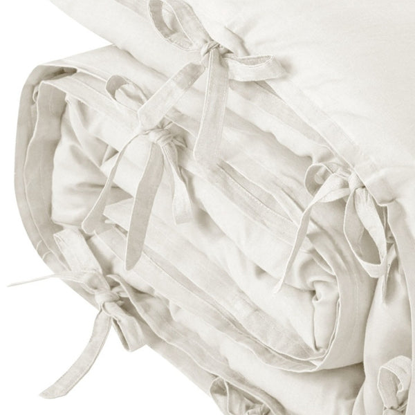 HomeRoots Beige Luxurious Linen Duvet Cover Set - Breathable Comfort, Easy Care & Stylish Modern Design Ivory, Full/Queen Full/Queen 529004