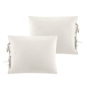 HomeRoots Beige Luxurious Linen Duvet Cover Set - Breathable Comfort, Easy Care & Stylish Modern Design Ivory, Full/Queen Full/Queen 529004