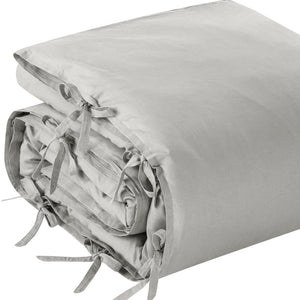 HomeRoots Beige Luxurious Linen Duvet Cover Set - Breathable Comfort, Easy Care & Stylish Modern Design Light Grey, King/California King King/California King 529005