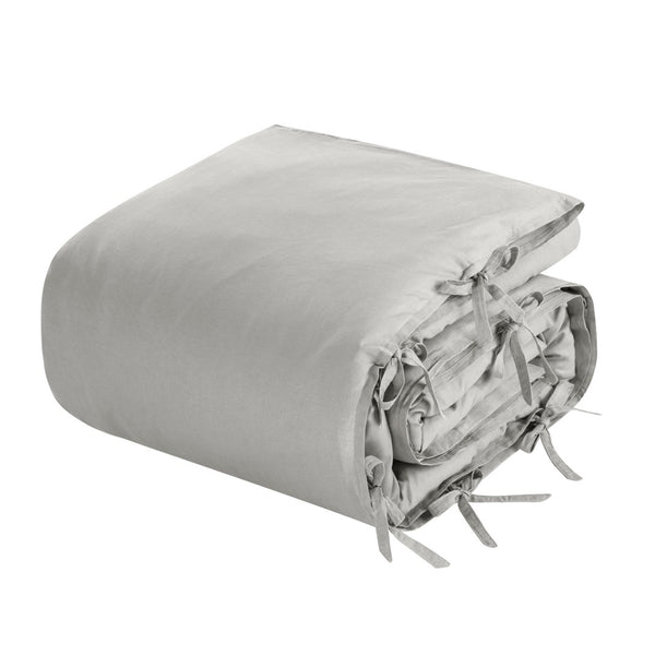 HomeRoots Beige Luxurious Linen Duvet Cover Set - Breathable Comfort, Easy Care & Stylish Modern Design Light Grey, Full/Queen Full/Queen 529006