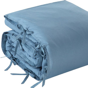 HomeRoots Beige Luxurious Linen Duvet Cover Set - Breathable Comfort, Easy Care & Stylish Modern Design Navy, King/California King King/California King 529007