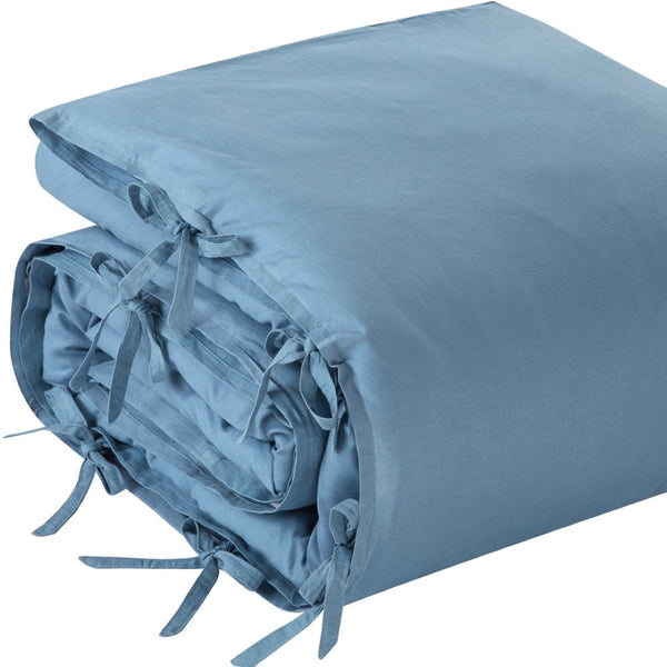 HomeRoots Beige Luxurious Linen Duvet Cover Set - Breathable Comfort, Easy Care & Stylish Modern Design Navy, King/California King King/California King 529007
