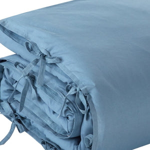 HomeRoots Beige Luxurious Linen Duvet Cover Set - Breathable Comfort, Easy Care & Stylish Modern Design Navy, King/California King King/California King 529007