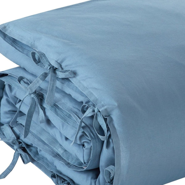 HomeRoots Beige Luxurious Linen Duvet Cover Set - Breathable Comfort, Easy Care & Stylish Modern Design Navy, King/California King King/California King 529007