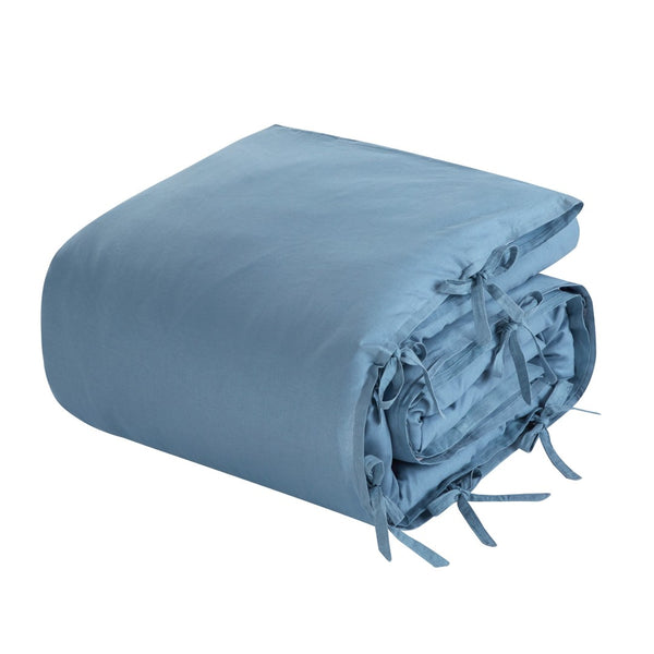 HomeRoots Beige Luxurious Linen Duvet Cover Set - Breathable Comfort, Easy Care & Stylish Modern Design Navy, Full/Queen Full/Queen 529008