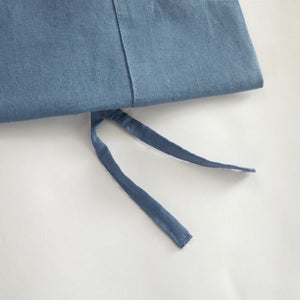 Homeroots Navy Blue Queen 100% Cotton 180 Thread Count Washable Duvet Cover Set Navy,Full,Queen Cotton 529018