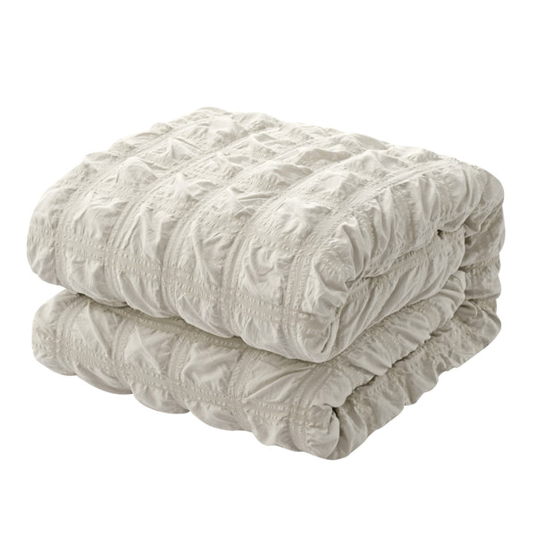 Homeroots Beige King Polyester 180 Thread Count Washable Duvet Cover Set Beige,King,California King Polyester 529019