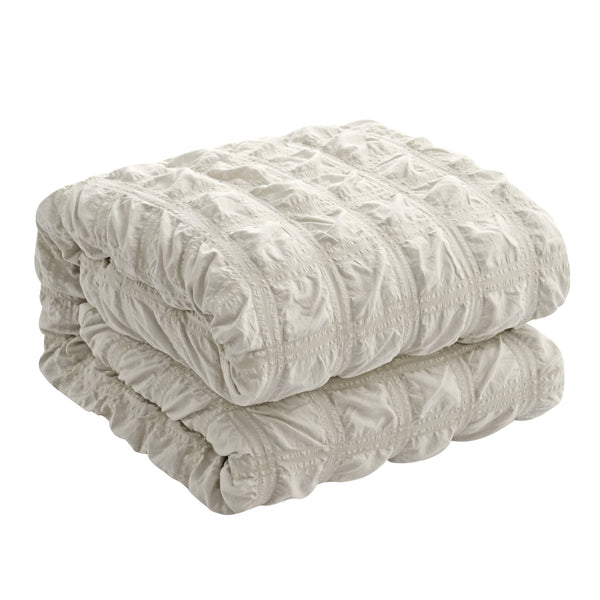 Homeroots Beige Soft Polyester Duvet Cover Set - 180 Thread Count, Washable, Cozy For All Seasons, Durable Design Beige,Twin,Twin Xl Polyester 529021