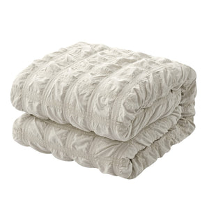 Homeroots Beige Soft Polyester Duvet Cover Set - 180 Thread Count, Washable, Cozy For All Seasons, Durable Design Beige,Twin,Twin Xl Polyester 529021