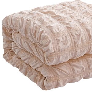 Homeroots Blush Queen Polyester 180 Thread Count Washable Duvet Cover Set Blush,Full,Queen Polyester 529023