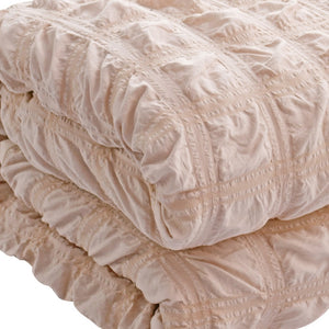 Homeroots Blush Queen Polyester 180 Thread Count Washable Duvet Cover Set Blush,Full,Queen Polyester 529023