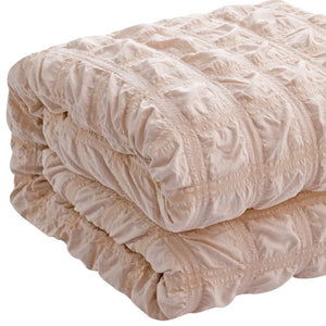 Homeroots Beige Soft Polyester Duvet Cover Set - 180 Thread Count, Washable, Cozy For All Seasons, Durable Design Blush,Twin,Twin Xl Polyester 529024