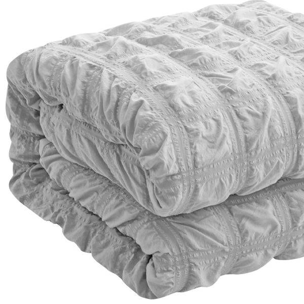 Homeroots Beige Soft Polyester Duvet Cover Set - 180 Thread Count, Washable, Cozy For All Seasons, Durable Design Grey,Twin,Twin Xl Polyester 529030