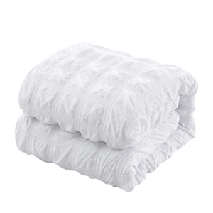 Homeroots White King Polyester 180 Thread Count Washable Duvet Cover Set White,King,California King Polyester 529031