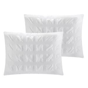 Homeroots White Queen Polyester 180 Thread Count Washable Duvet Cover Set White,Full,Queen Polyester 529032
