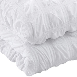 Homeroots Beige Soft Polyester Duvet Cover Set - 180 Thread Count, Washable, Cozy For All Seasons, Durable Design White,Twin,Twin Xl Polyester 529033