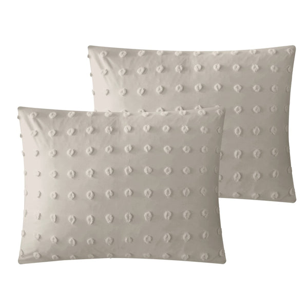 HomeRoots Beige Duvet Cover Set - Luxurious Polyester, Soft 220 Thread Count, Easy Care for Year-Round Comfort Beige, King/California King King/California King 529034