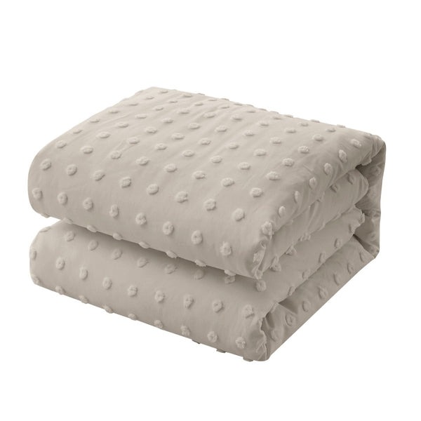 HomeRoots Beige Duvet Cover Set - Luxurious Polyester, Soft 220 Thread Count, Easy Care for Year-Round Comfort Beige, Full/Queen Full/Queen 529035